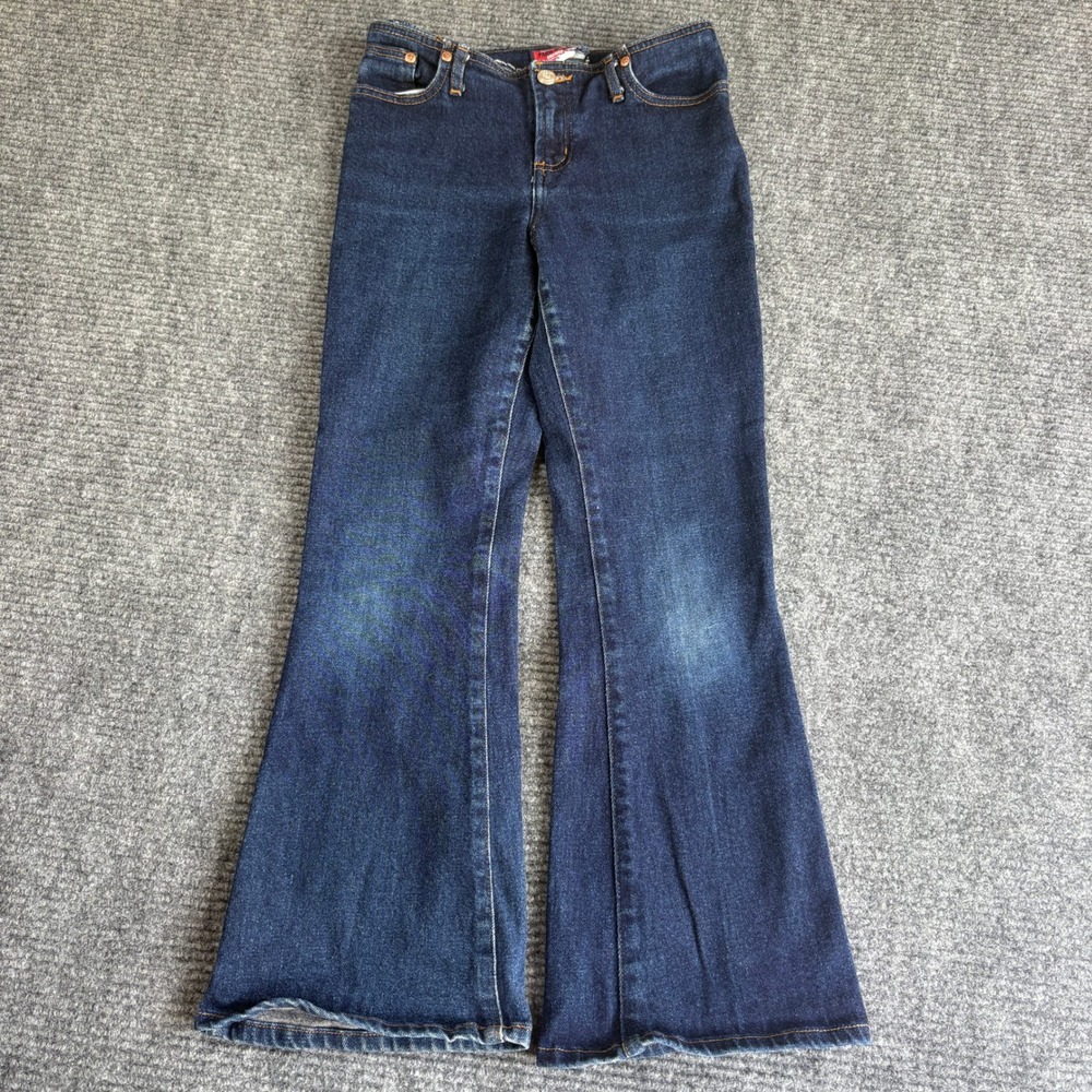Paris Blues Kids Dark Wash Flare Denim Jeans Y2K Retro Bell Bottoms 3144